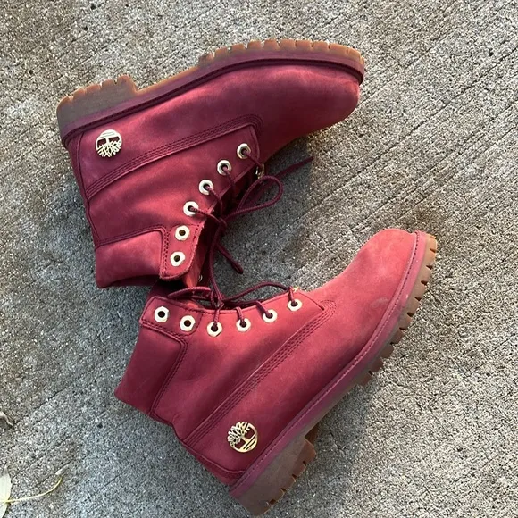 Timberland boots kids 4 burnt faded red