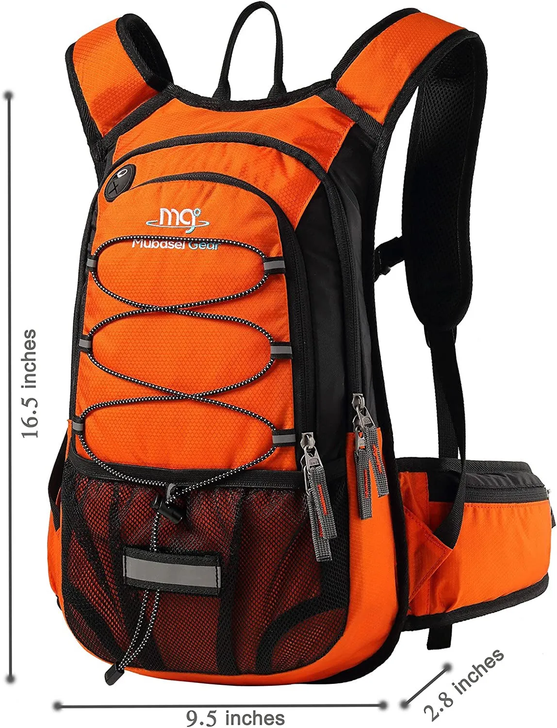 to - up Voice-controlled for Hiking, Cycling, Bladder Running, Keeps Pack 2L Free Backpack – Cool Camping BPA Hydration Hours Nopack) All-inclusive 4 with Liquid Insulated (Orange