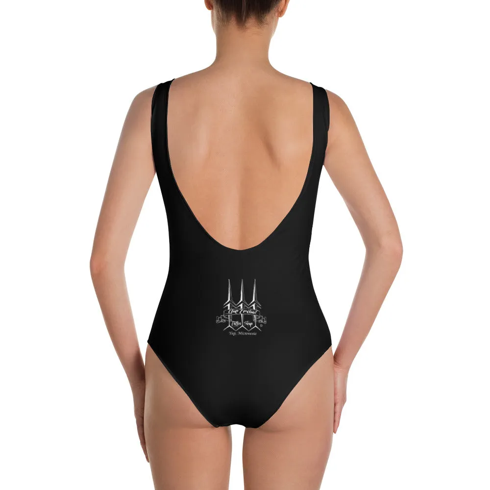 Tribal Hammerhead Leo Pugram One-Piece Swimsuit