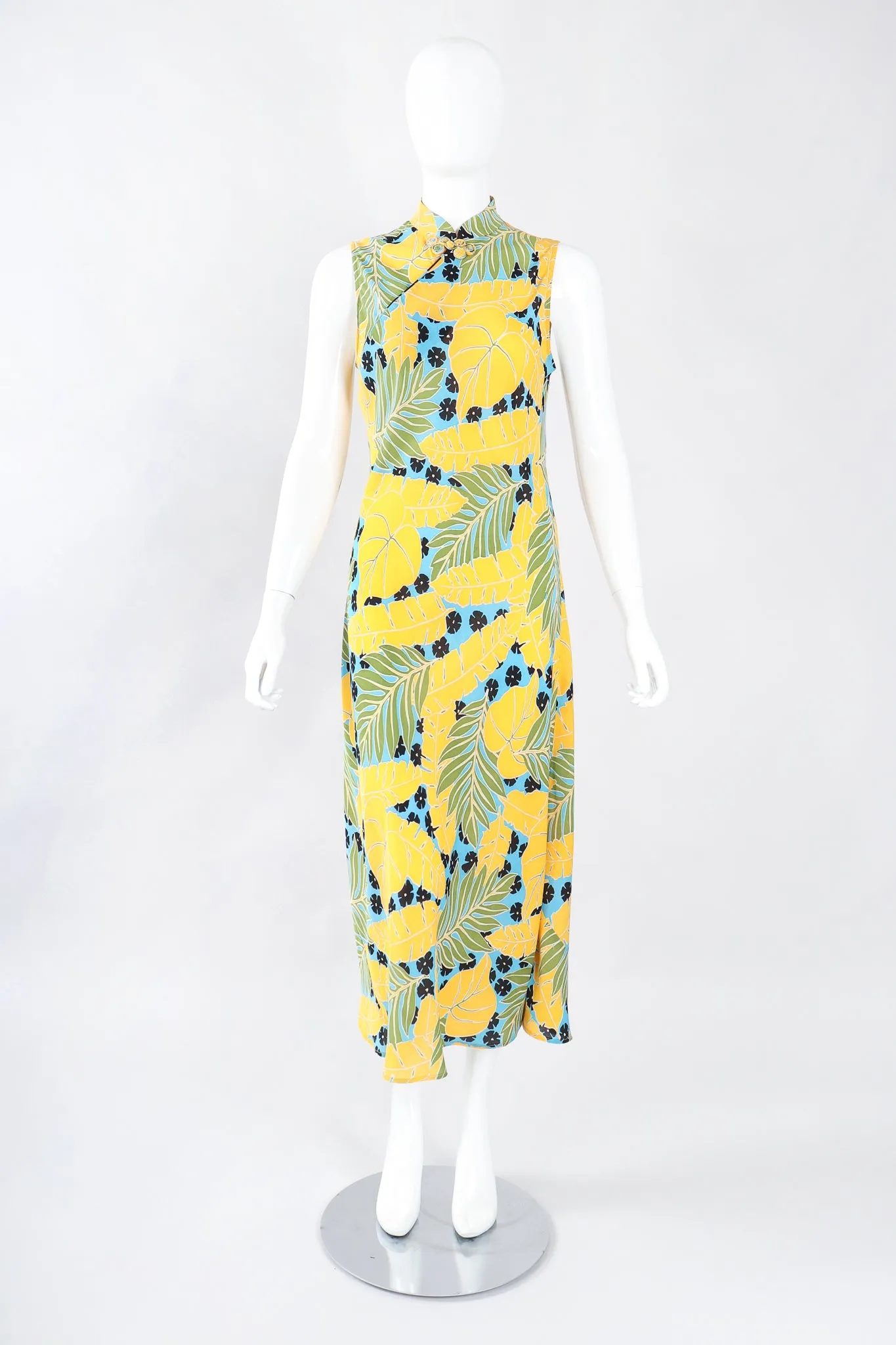 Tropical Cheongsam Shift Dress