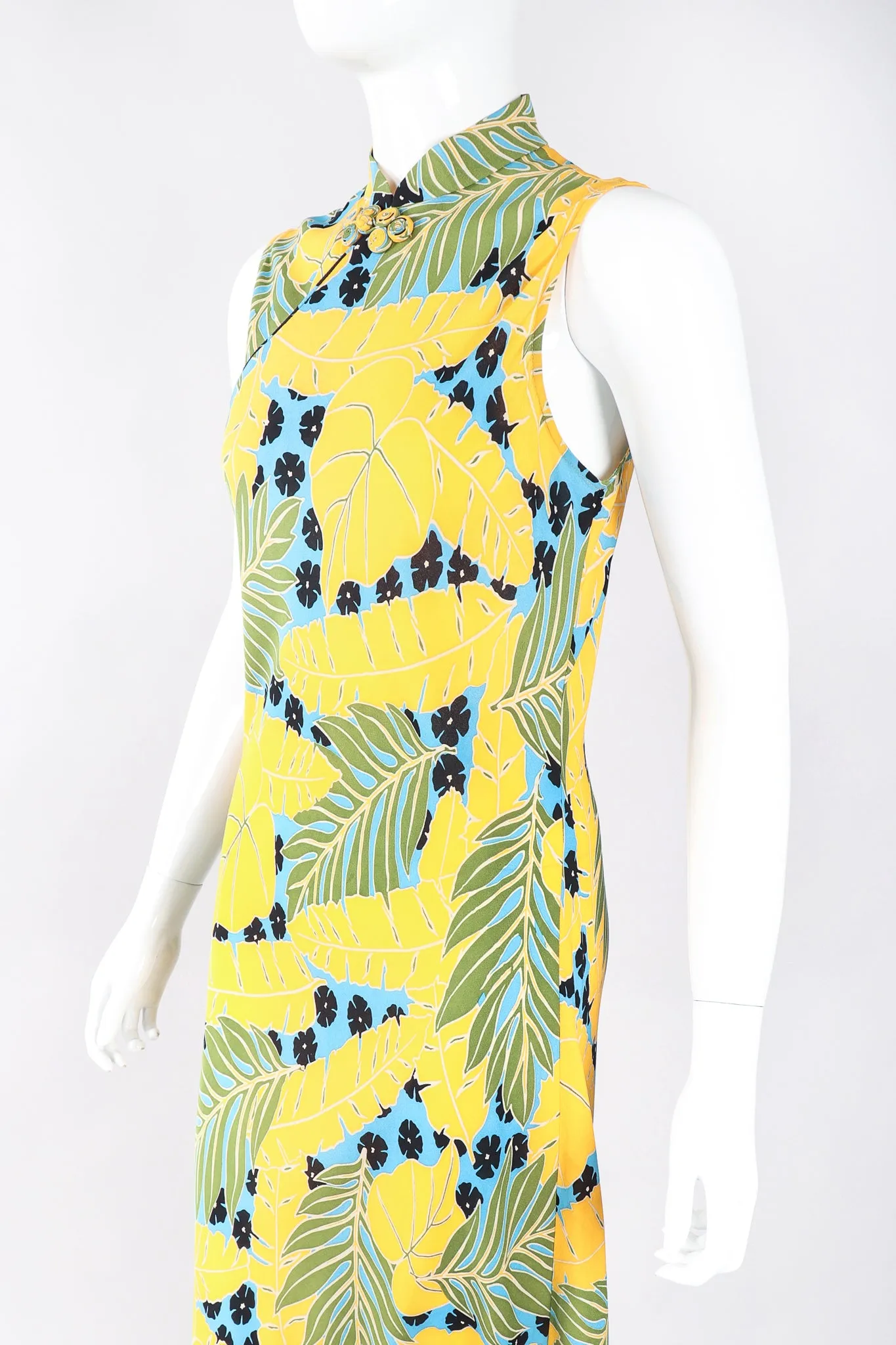 Tropical Cheongsam Shift Dress