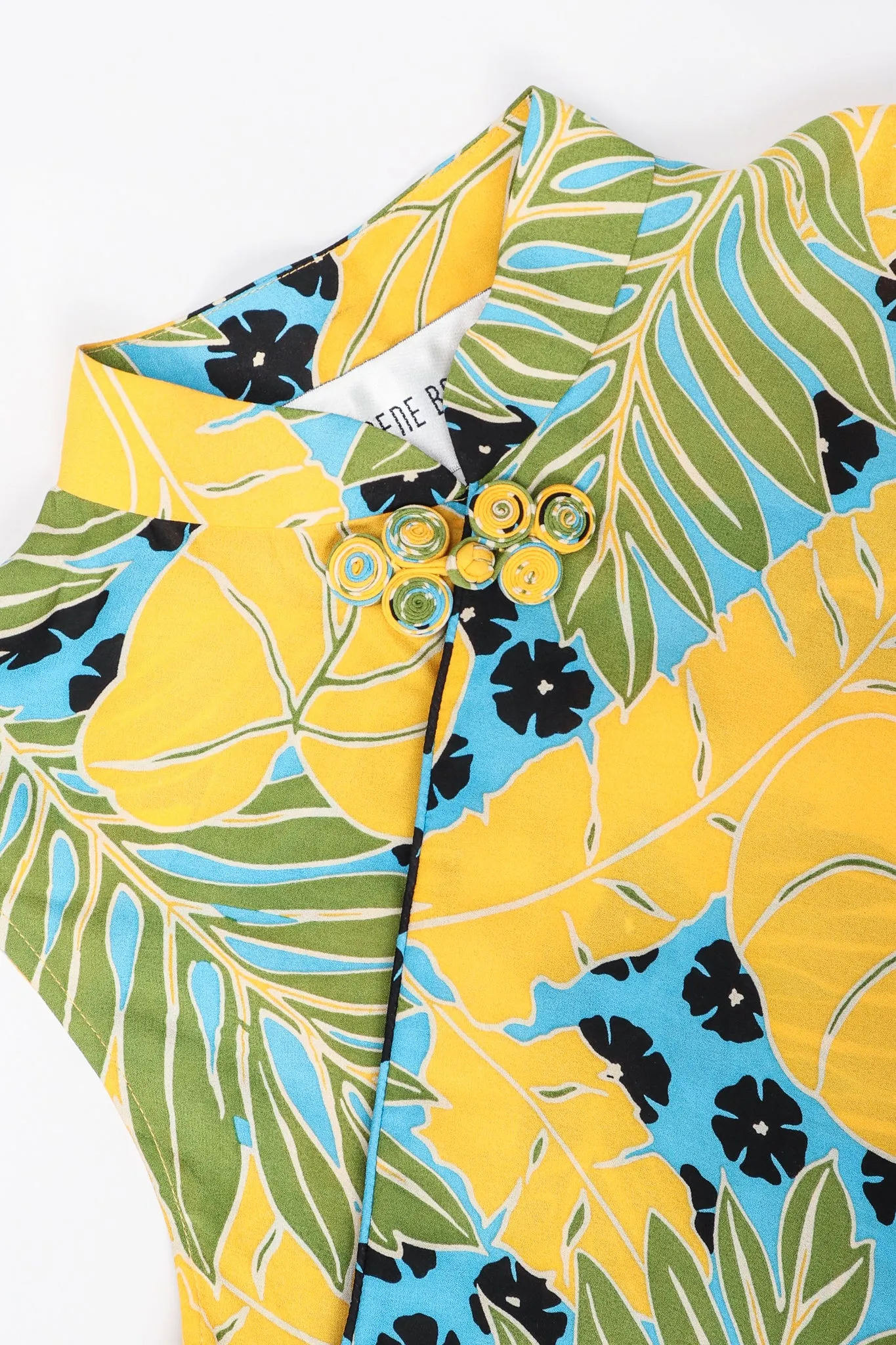 Tropical Cheongsam Shift Dress