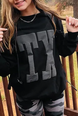 TX Black Puff Sweatshirt