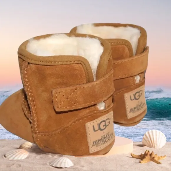 UGG LIMITED EDITION JESSE   JEREMY SCOTT BOOTS INFANT BABY 6-12 MOS 2/3 CHESTNUT