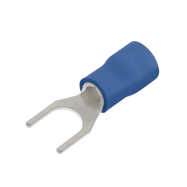Unicrimp QBF4N Blue Fork Terminal 4mm (Narrow) (100 Pack)