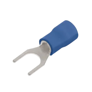 Unicrimp QBF4N Blue Fork Terminal 4mm (Narrow) (100 Pack)