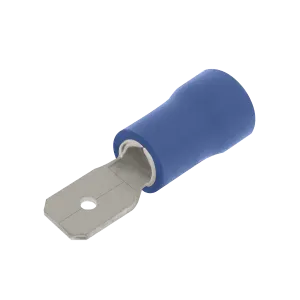 Unicrimp QBPO63M 100 Blue Male Push On Terminal 6.3mm (100 Pack)