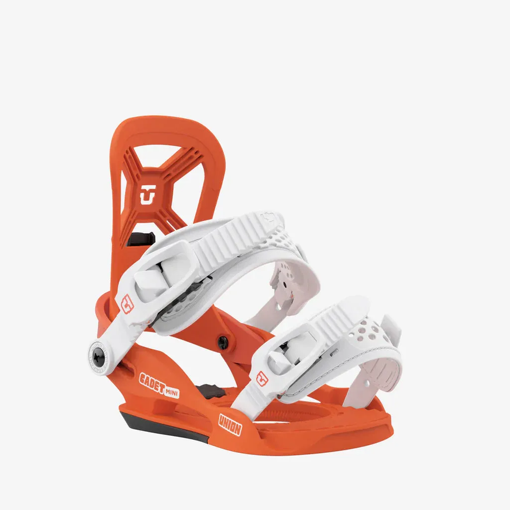 Union Cadet Mini Snowboard Bindings Kids Flame Orange