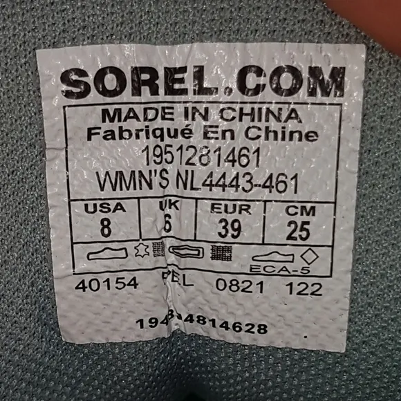 Used Sorel Women's Out N About Wedge Crushed Blue Chalk Boots Sz 8