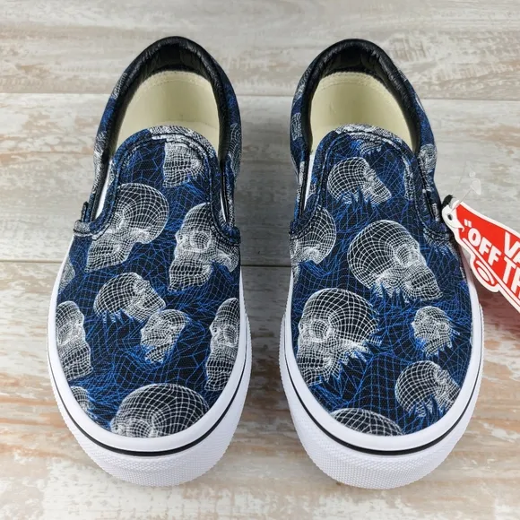 Vans Classic Slip On Wire Frame Skulls