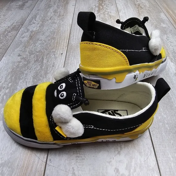 Vans Slip On Velcro 🐝Bee Kind🐝