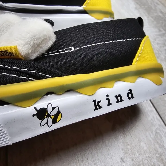 Vans Slip On Velcro 🐝Bee Kind🐝