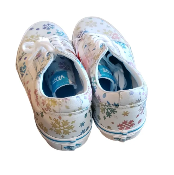 Vans Ward Foil Snowflakes Blue White Sneakers NEW