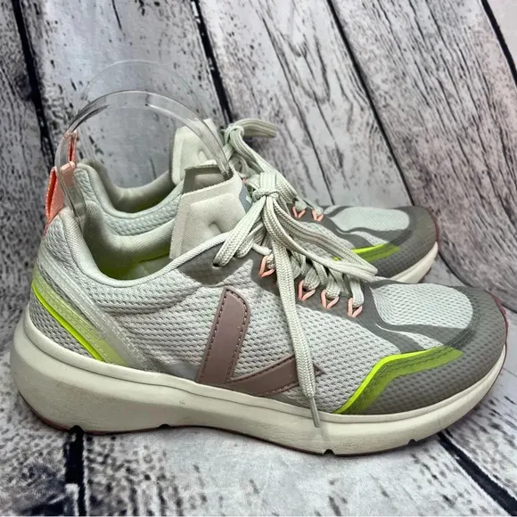 Veja Women's‎ Condor 2 Sneakers, Natural/Babe/Jaune Fluo, Off White Size 8