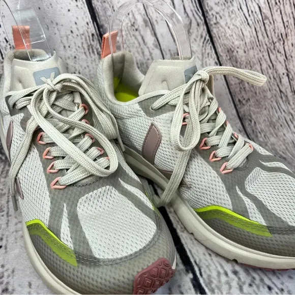Veja Women's‎ Condor 2 Sneakers, Natural/Babe/Jaune Fluo, Off White Size 8