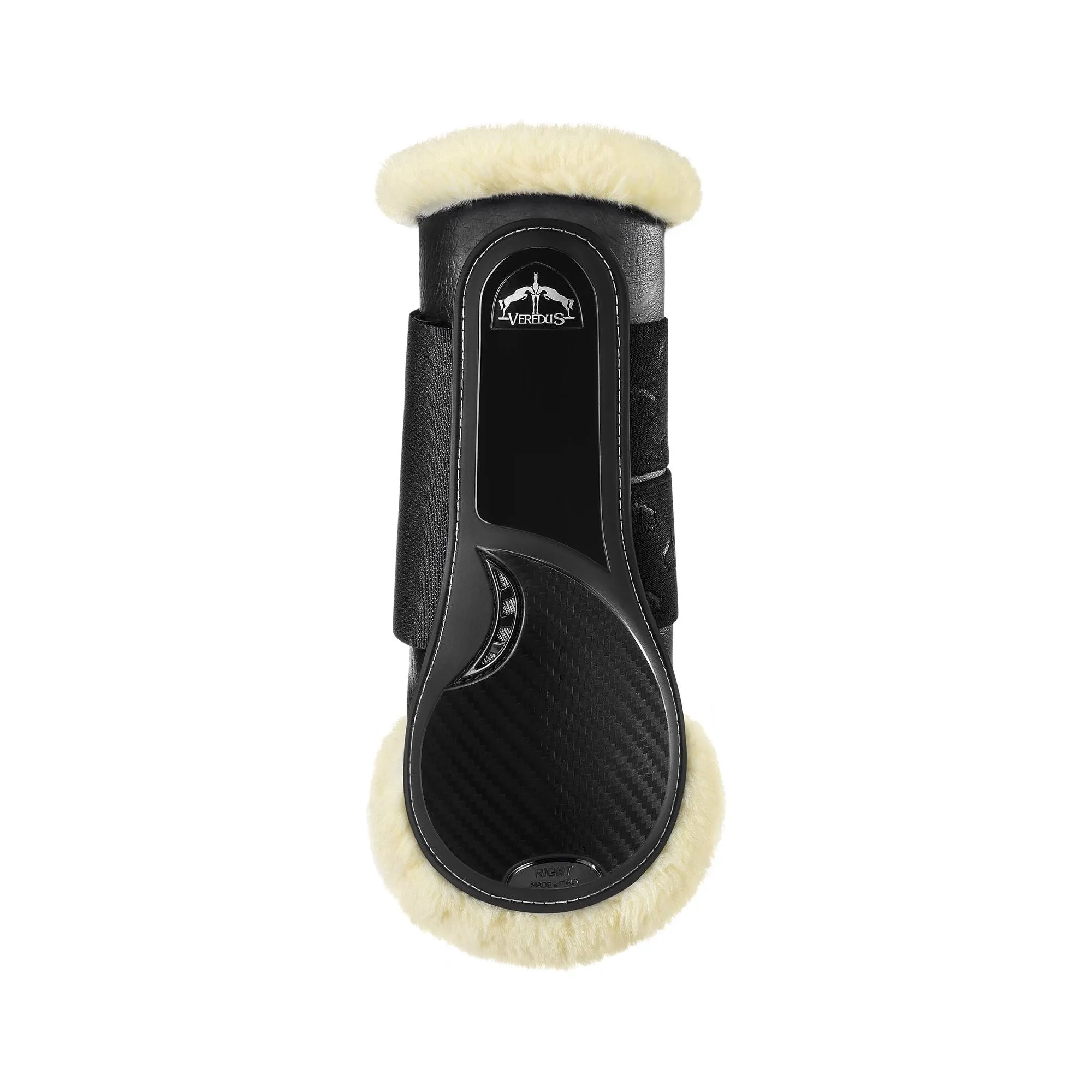 Veredus TRC Vento Training Boot Horse Rear Leg - Techno Sheepskin - Black