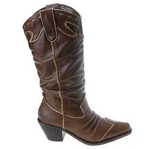 Very Volatile | Rawhide Cowgirl Boots Brown