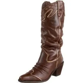 Very Volatile | Rawhide Cowgirl Boots Brown