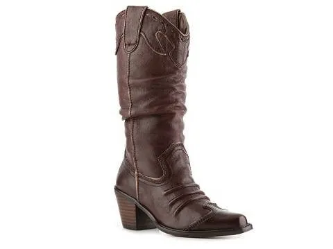 Very Volatile | Rawhide Cowgirl Boots Brown