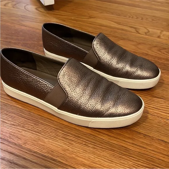 Vince Blair Metallic Leather Slip-On Shoe