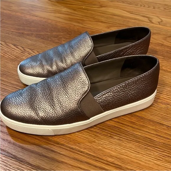 Vince Blair Metallic Leather Slip-On Shoe