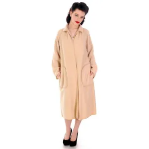 Vintage Ilie Wacs Ivory Robe Style Coat 1970S