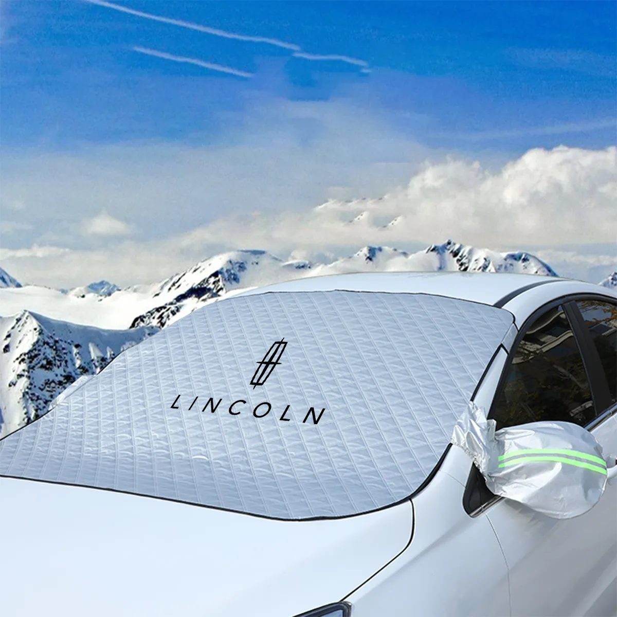 Windshield Cover for Ice and Snow, Custom fit for Car, Magnetic Windshield Cover, Water, Heat & Sag-Proof Car Windshield Snow Cover, Mirror Protector Windproof Sunshade Cover