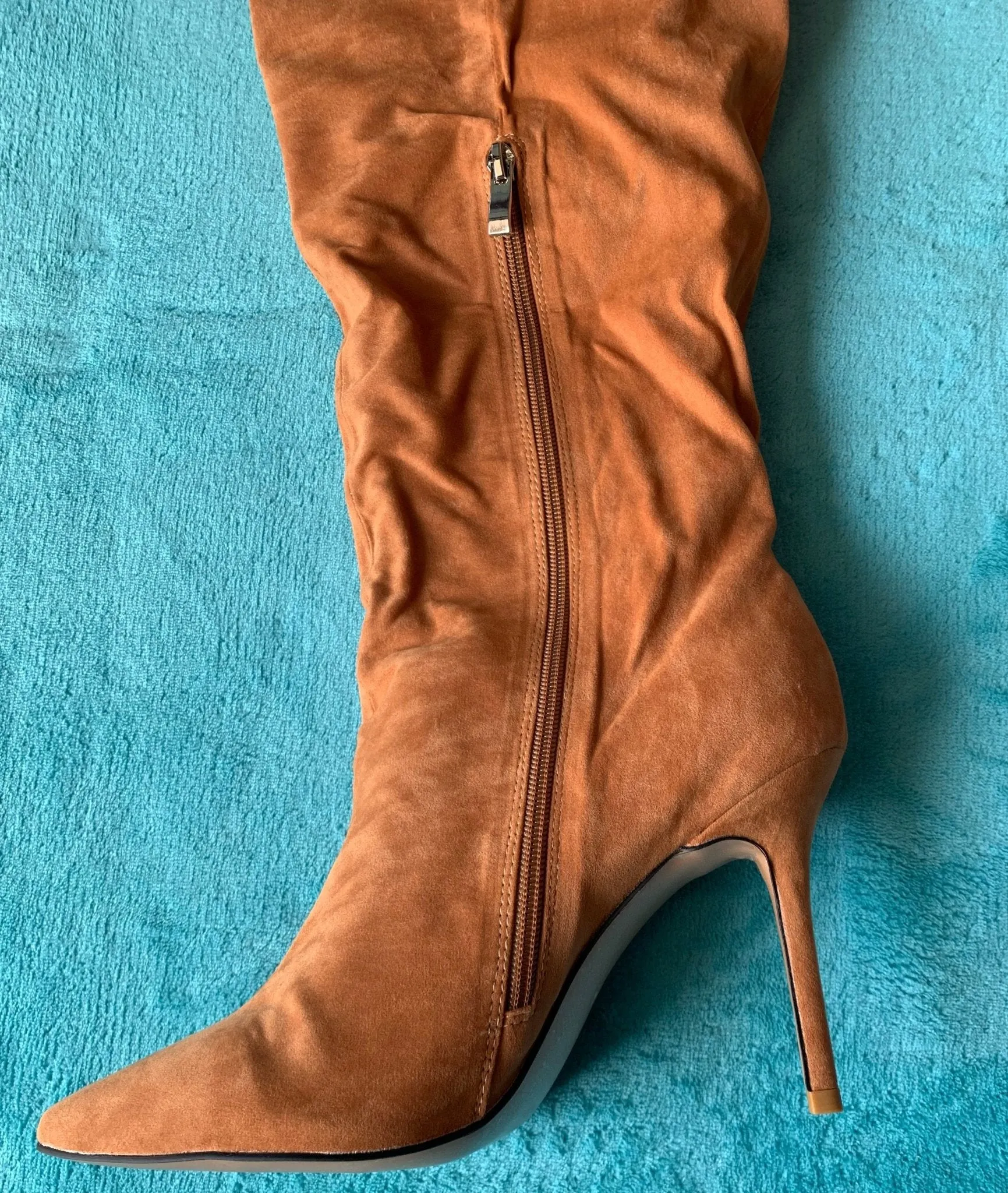 Woman Pleated High Heels Thigh High Boots