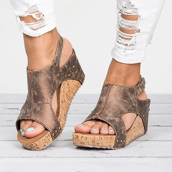 Women Fashion Casual Shoes Summer Platform Sandals Plus Size 35-43