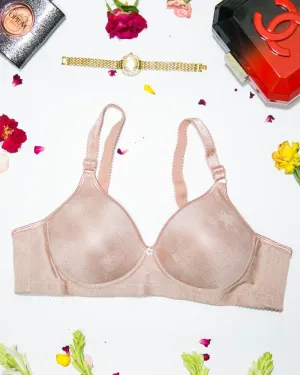 Women Soft Comfortable Padded Bra - Skin