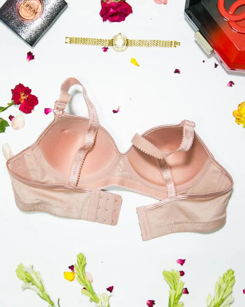 Women Soft Comfortable Padded Bra - Skin