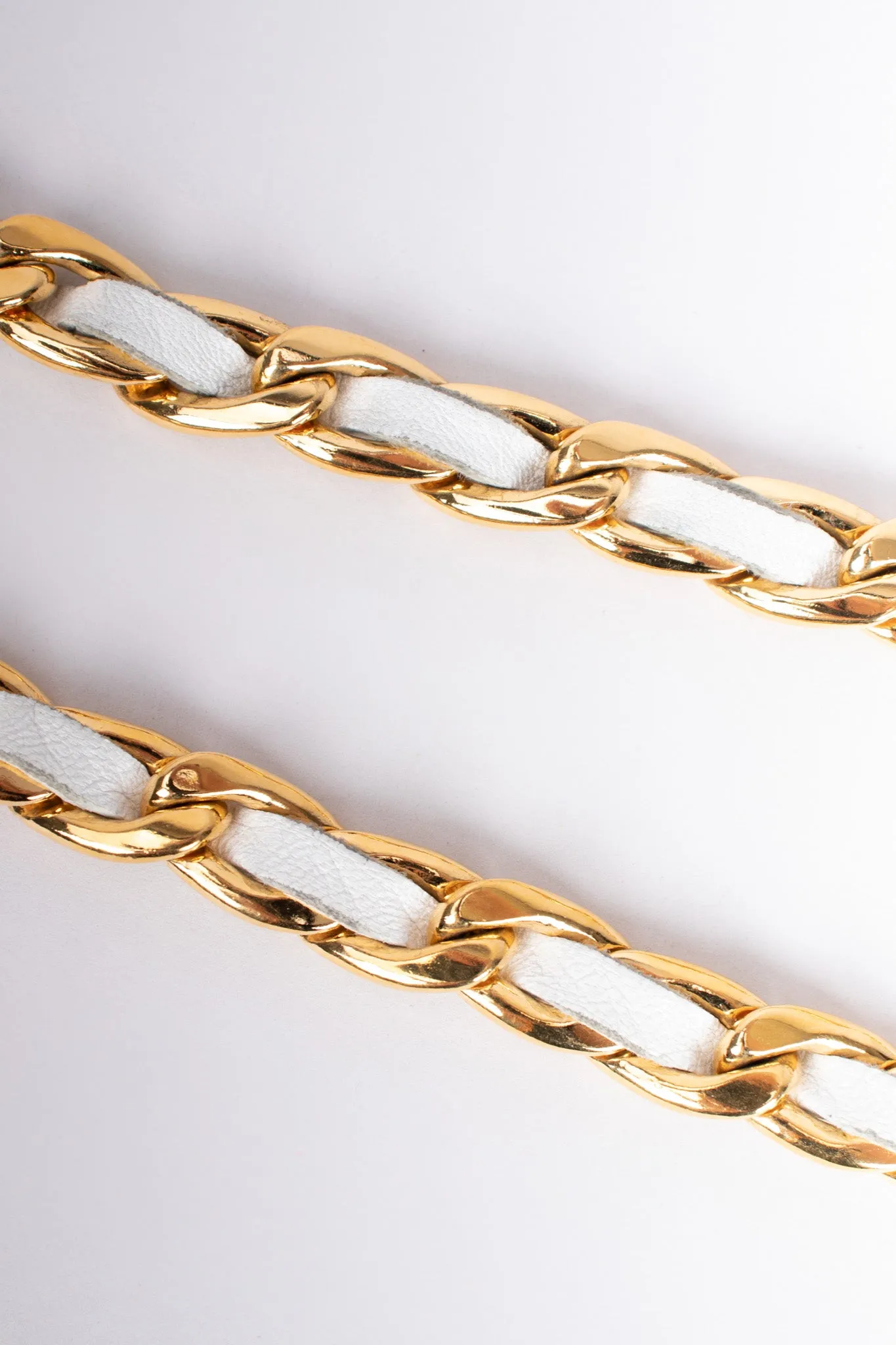 Woven Leather Chain Belt