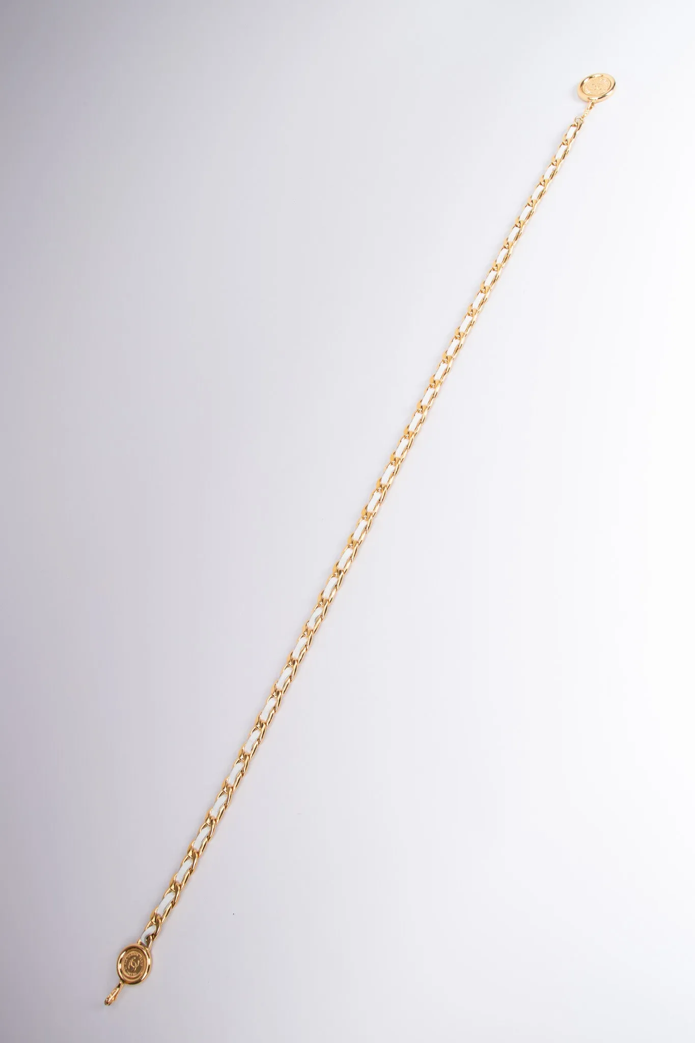 Woven Leather Chain Belt