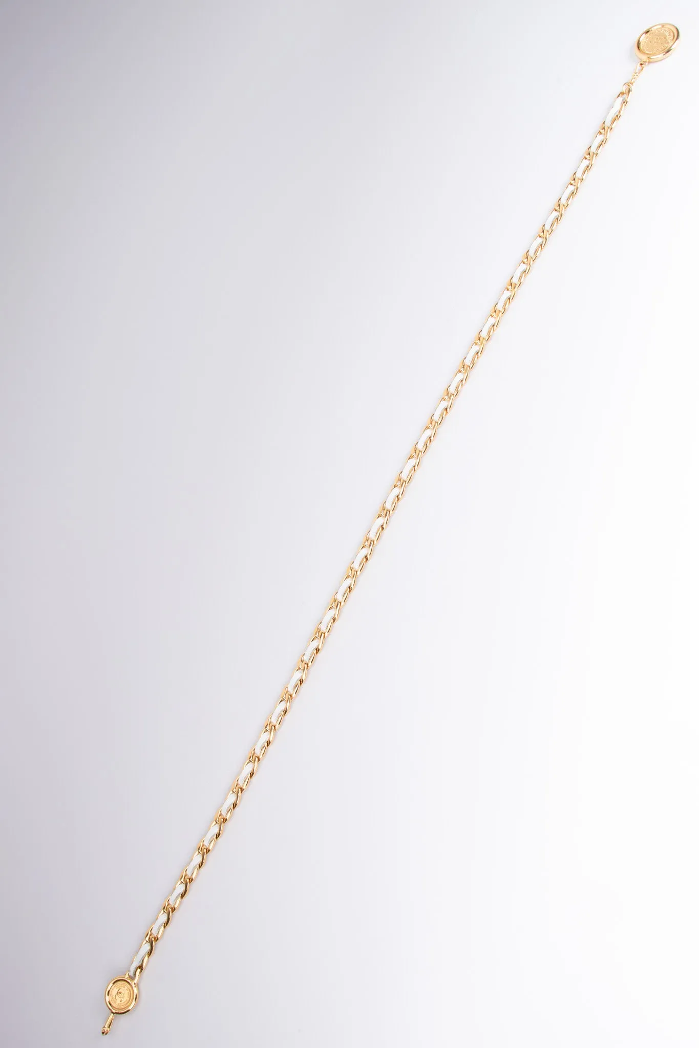 Woven Leather Chain Belt