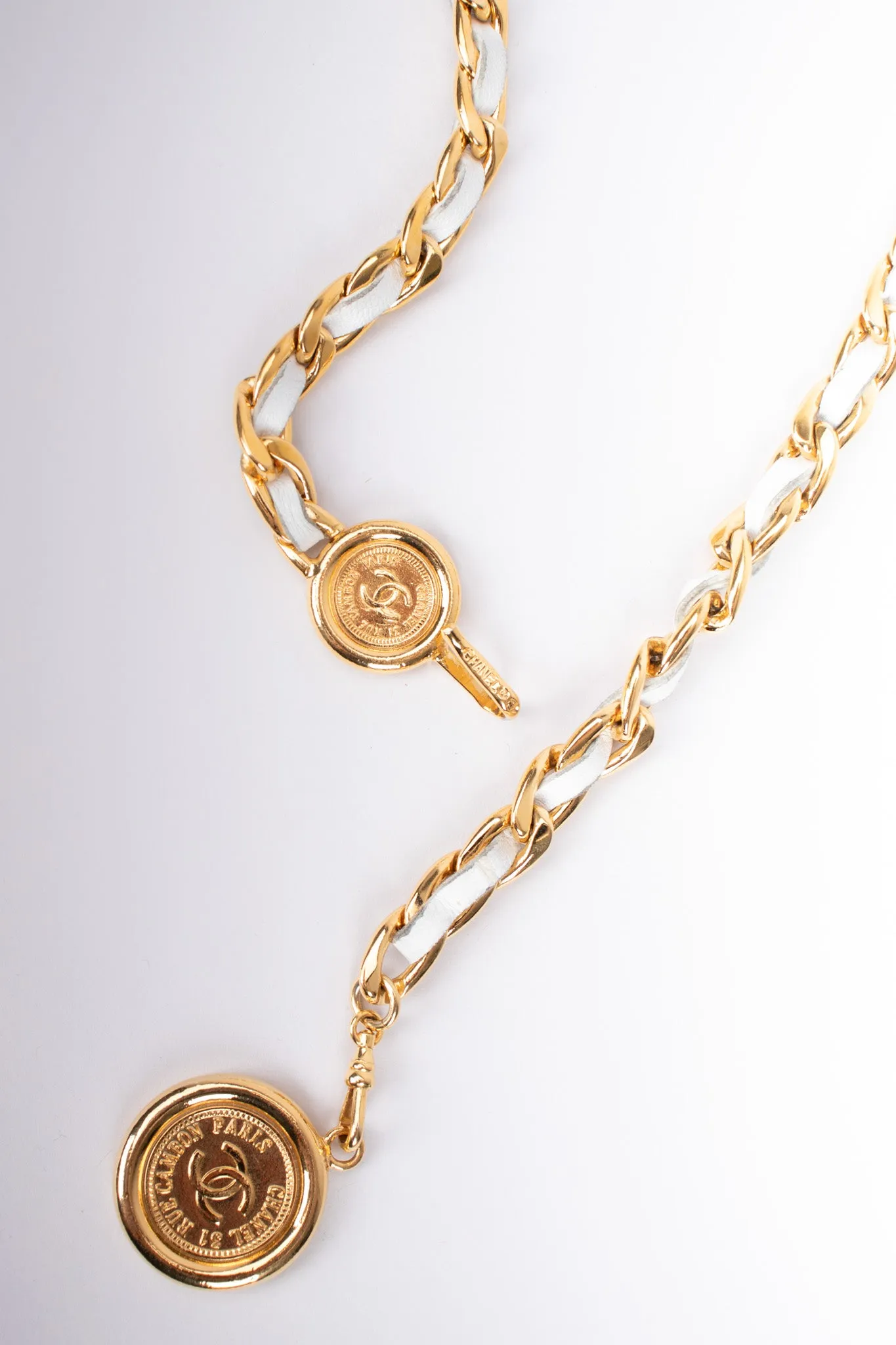 Woven Leather Chain Belt